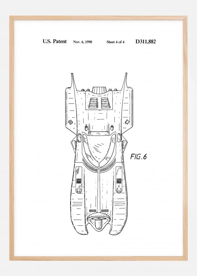 Bildverkstad Patenttekening - Batman - Batmobile 1990 IIII Poster