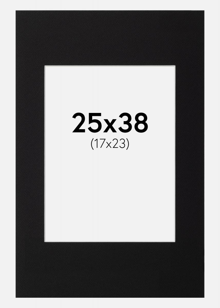 Galleri 1 Passe-partout Zwart (Witte kern) 25x38 cm (17x23)