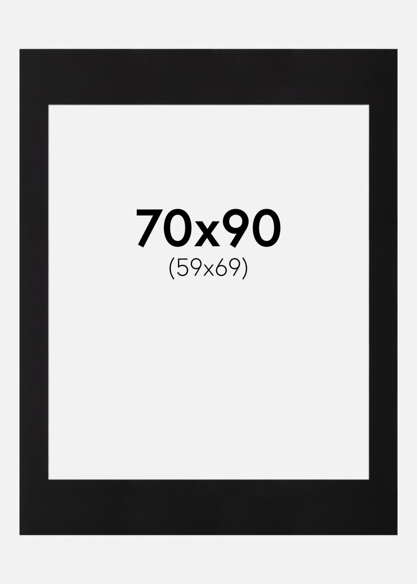 Galleri 1 Passe-partout Zwart (Witte kern) 70x90 cm (59x69)