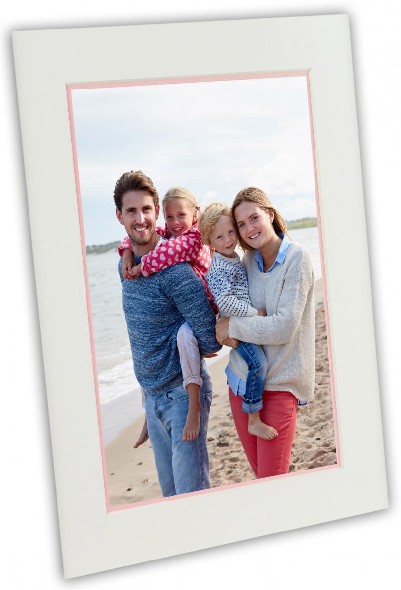 Passepartouter Mttbestllda Passe-partout twee lagen - Wit/Lichtroze