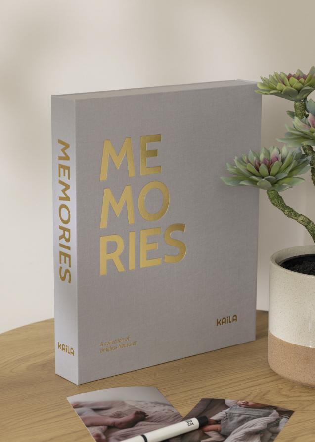 KAILA KAILA MEMORIES Grey - Coffee Table Photo Album (60 Zwarte zijden)