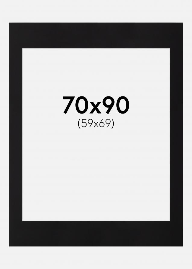 Galleri 1 Passe-partout Zwart (Witte kern) 70x90 cm (59x69)