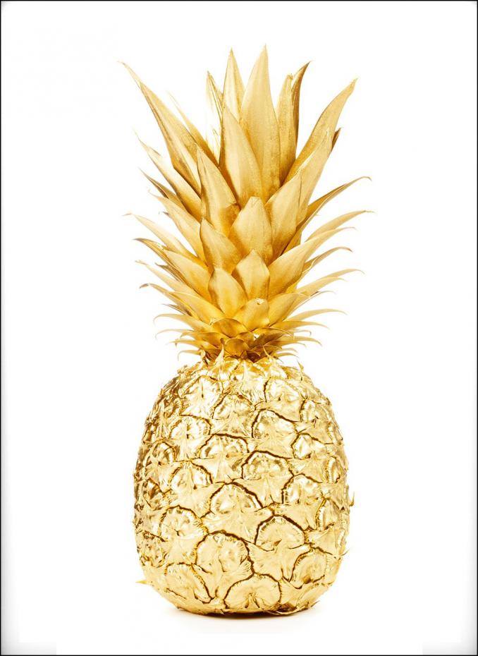 Bildverkstad Gold Pineapple Poster