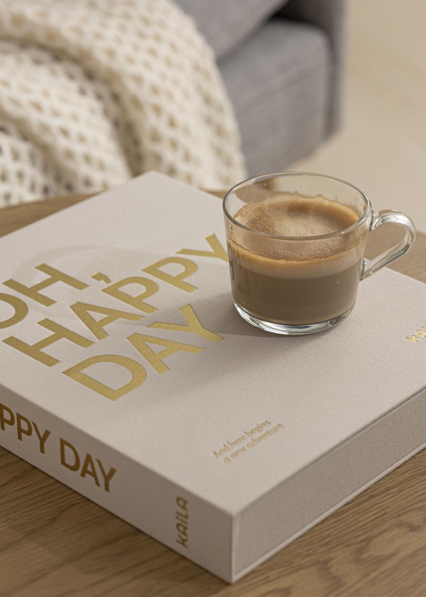 KAILA KAILA OH HAPPY DAY Creme - Coffee Table Photo Album (60 Zwarte zijden)