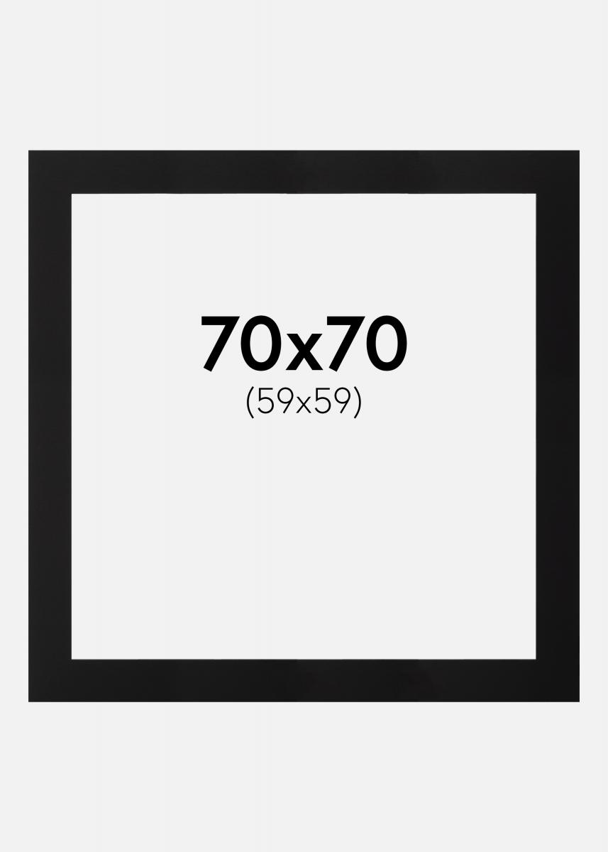 Galleri 1 Passe-partout Zwart (Zwarte kern) 70x70 cm (59x59)