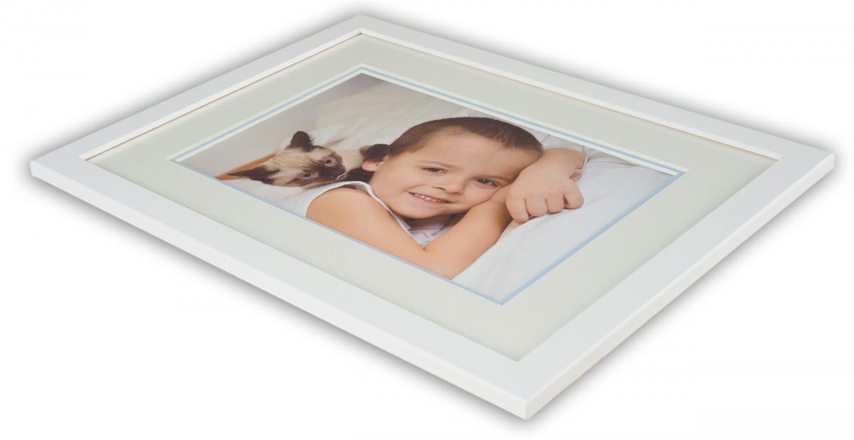 Passepartouter Mttbestllda Passe-partout twee lagen - Wit/Lichtblauw