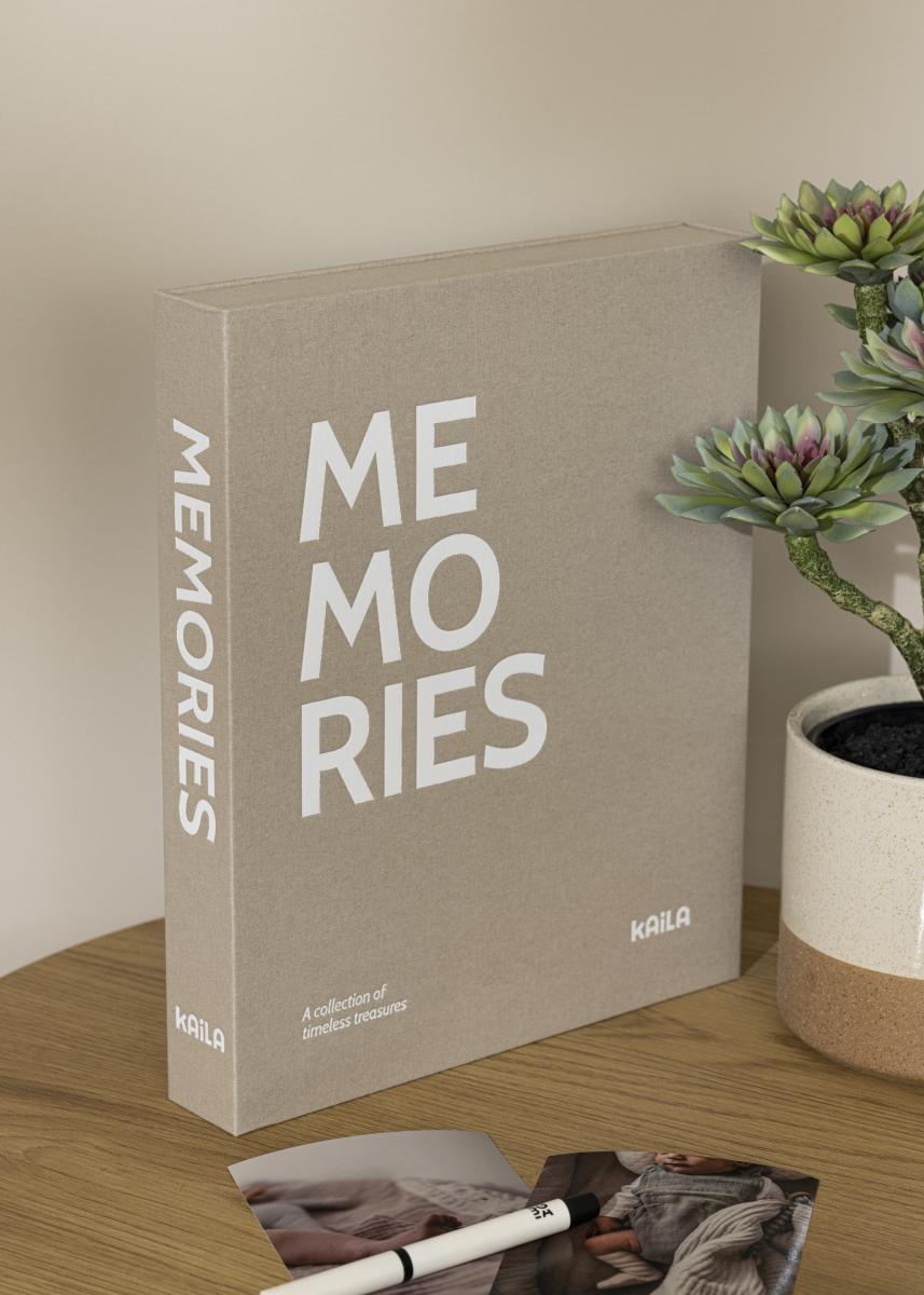 KAILA KAILA MEMORIES Grey/White - Coffee Table Photo Album (60 Zwarte zijden)