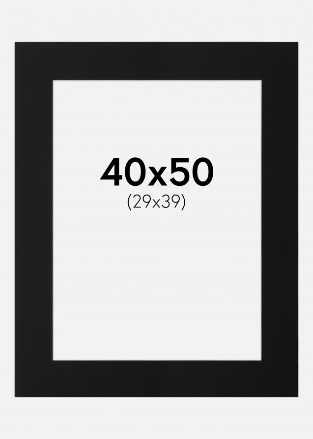 Galleri 1 Passe-partout Zwart (Witte kern) 40x50 cm (29x39)
