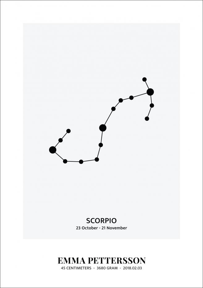 Personlig poster Scorpio - Star Signs