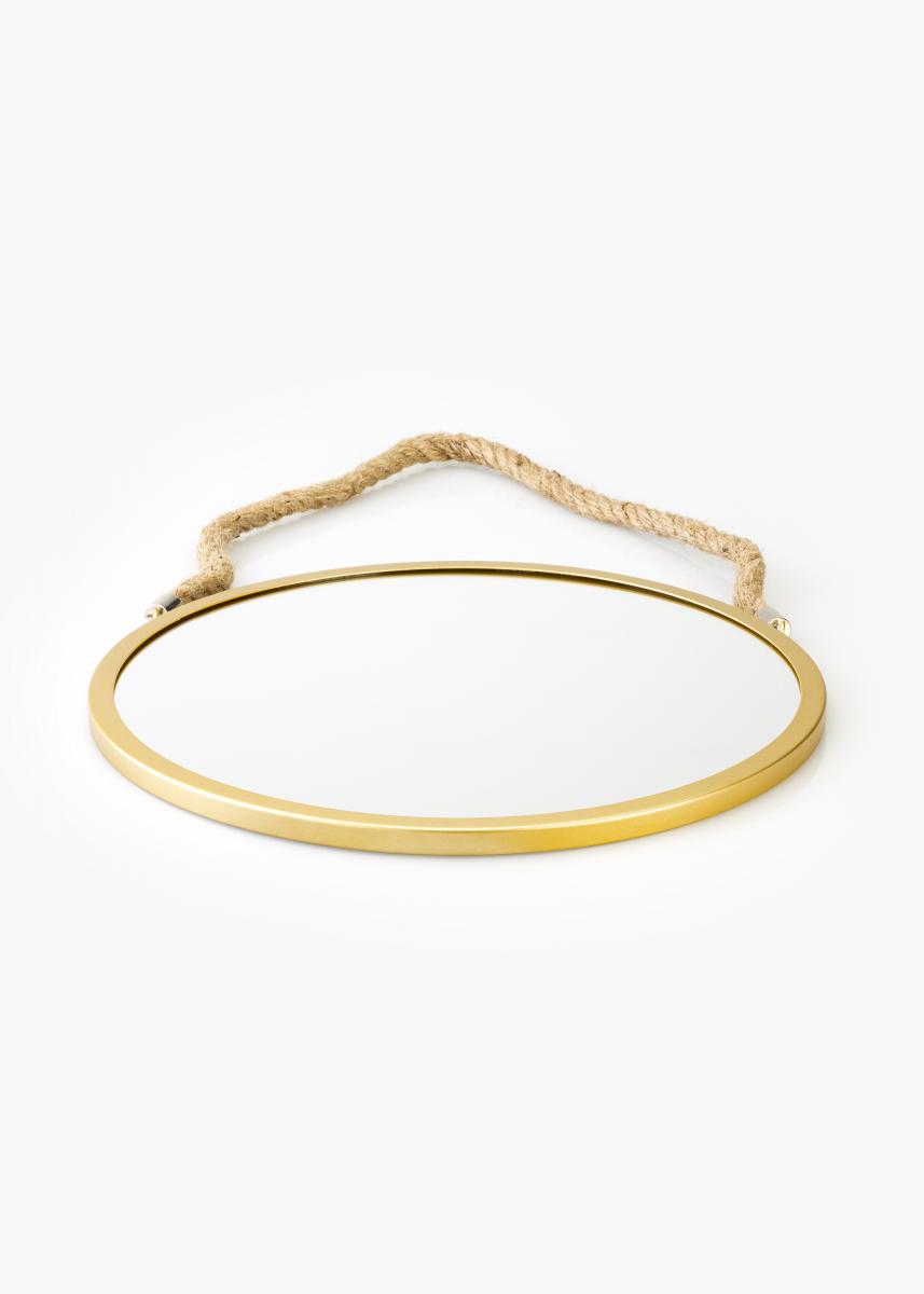 KAILA KAILA Ronde Spiegel Rope - Goud 30 cm Ø