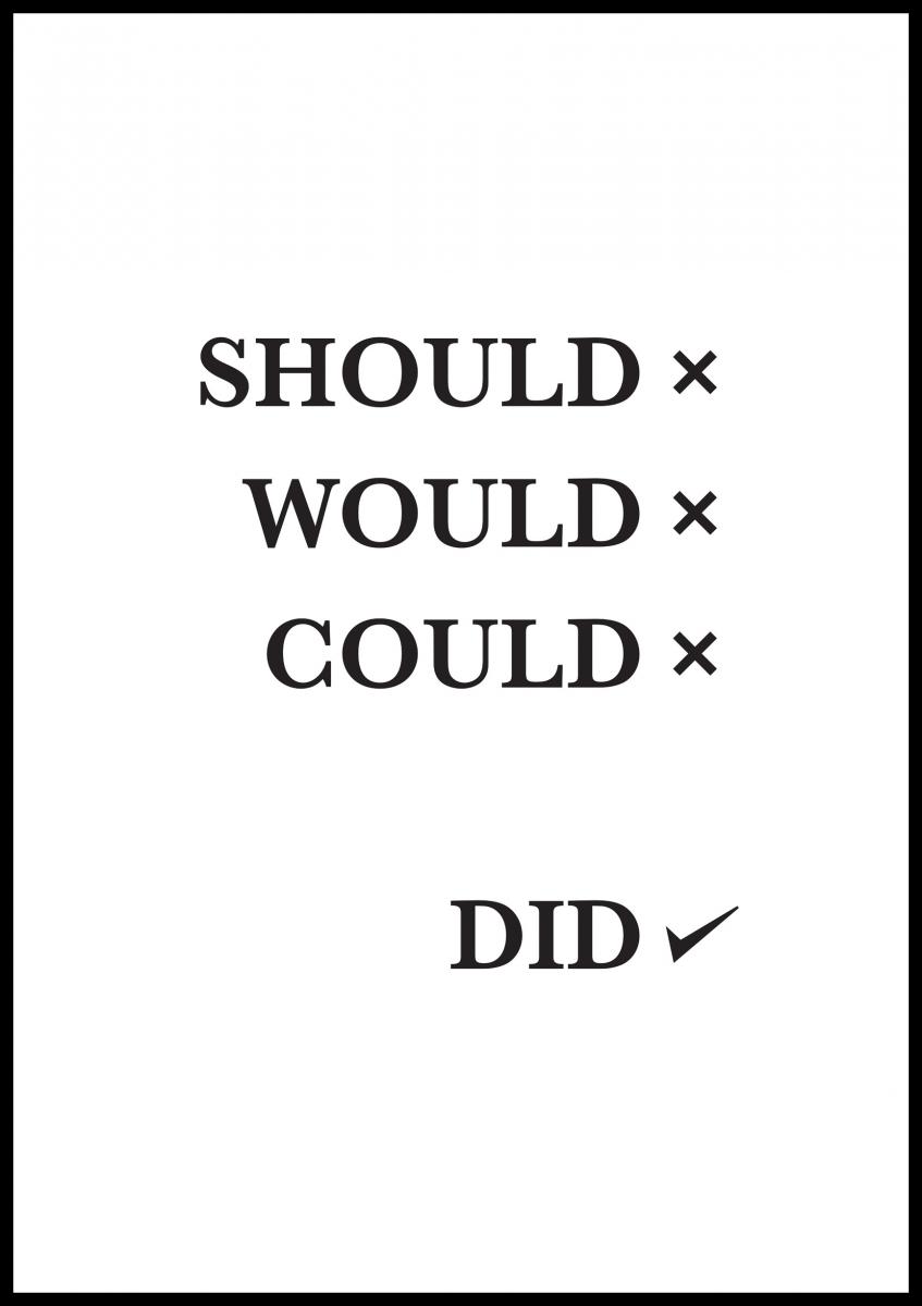 Bildverkstad Should Would Could Did Poster