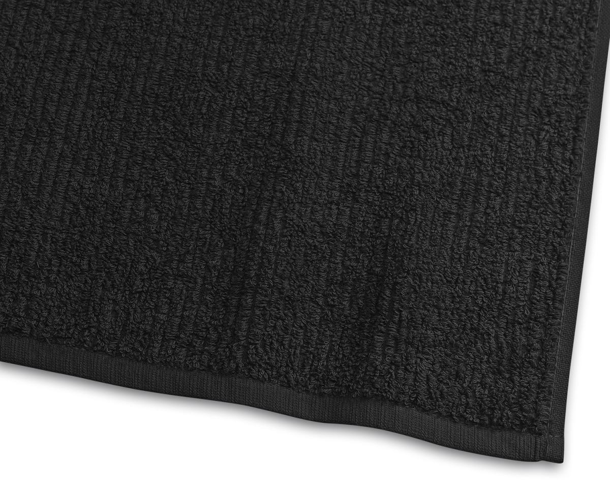 Borganäs of Sweden Handdoek Stripe Badstof - Zwart 50x70 cm