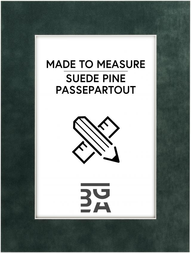Egen tillverkning - Passepartouter Passe-partout Suede Pine - Op maat gemaakt