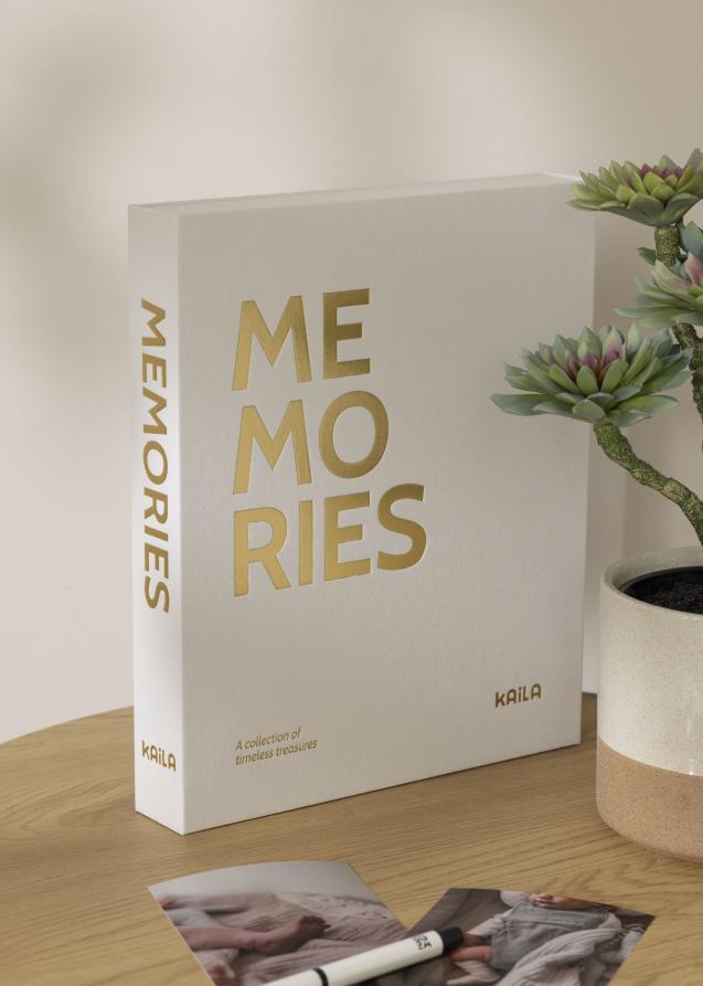 KAILA KAILA MEMORIES Cream - Coffee Table Photo Album (60 Zwarte zijden)