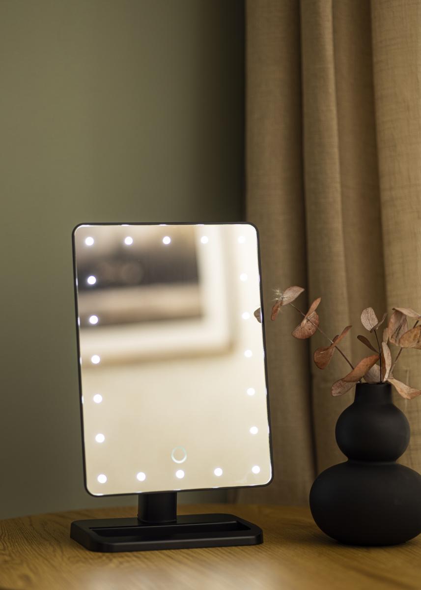 KAILA KAILA Make-up spiegel LED met Bluetooth Speaker Zwart 18x30 cm