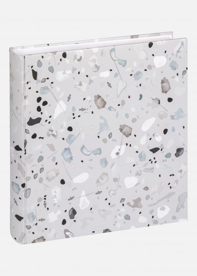 Walther Terrazzo stone Album Grijs - 28x29 cm (60 Witte zijden / 30 bladen)