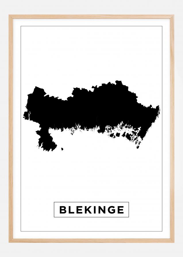 Bildverkstad Map - Blekinge - White Poster