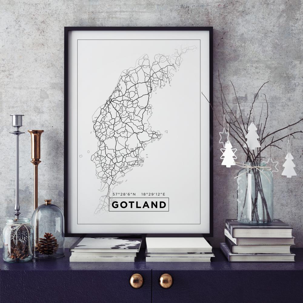Bildverkstad Map - Gotland - White