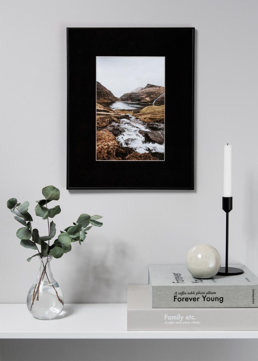 Galleri 1 Passe-partout XL Zwart (Witte kern) 60x80 cm (39x59)
