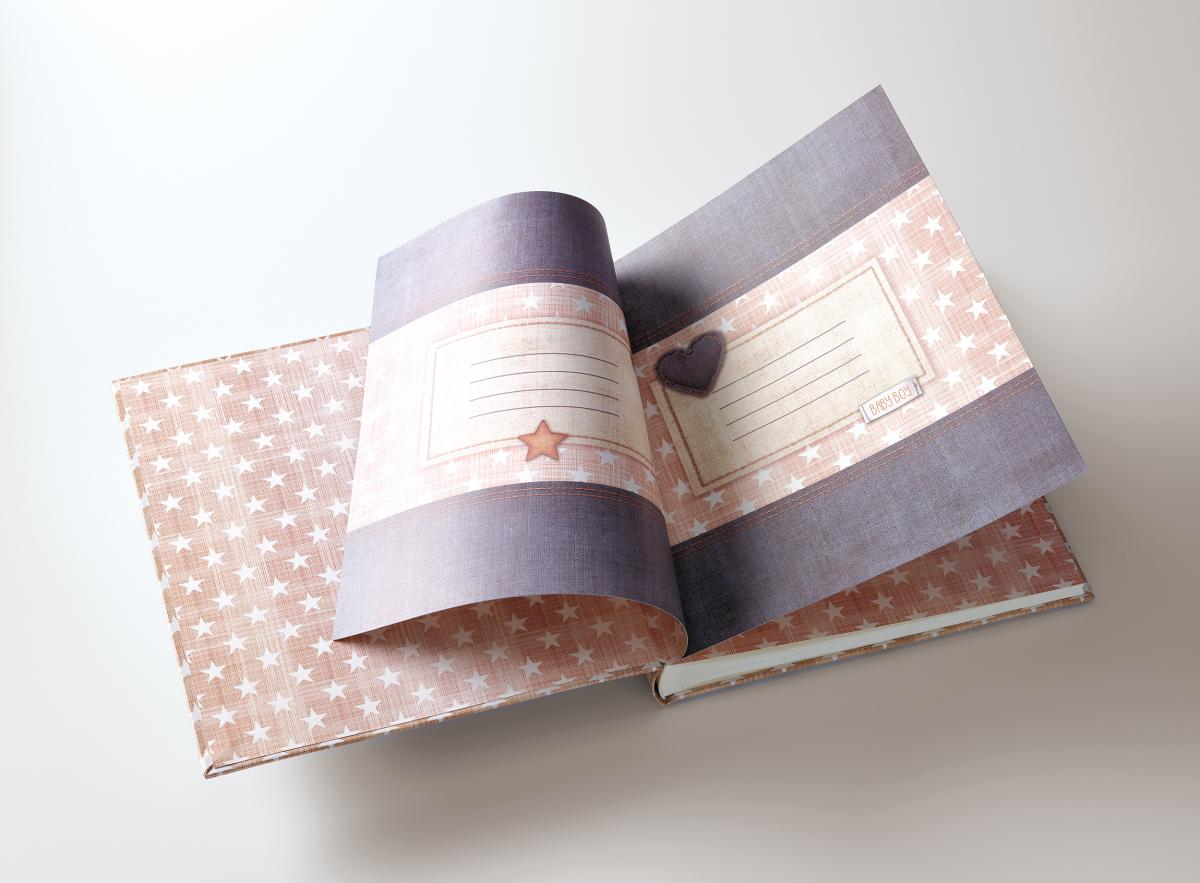 Walther Little Babyalbum Boy Blauw - 28x30,5 cm (50 Witte zijden / 25 bladen)