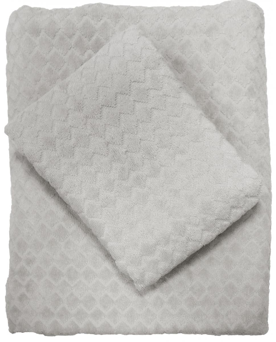 Redlunds Handdoek Diamond Badstof - Lichtgrijs 50x70 cm