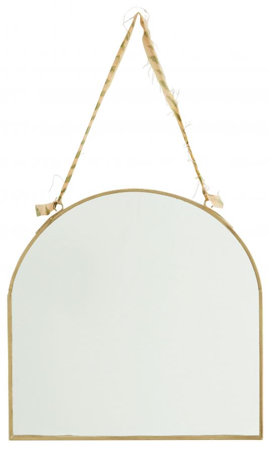 Madam Stoltz Spiegel Half Ovaal Messing 23x23 cm