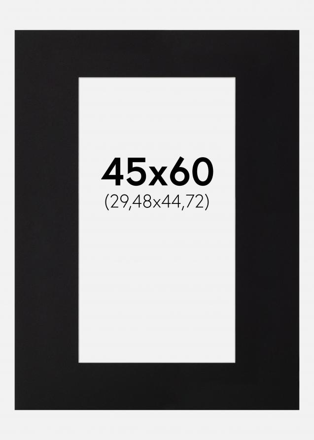 Galleri 1 Passe-partout Zwart (Witte kern) 45x60 cm (29,48x44,72)