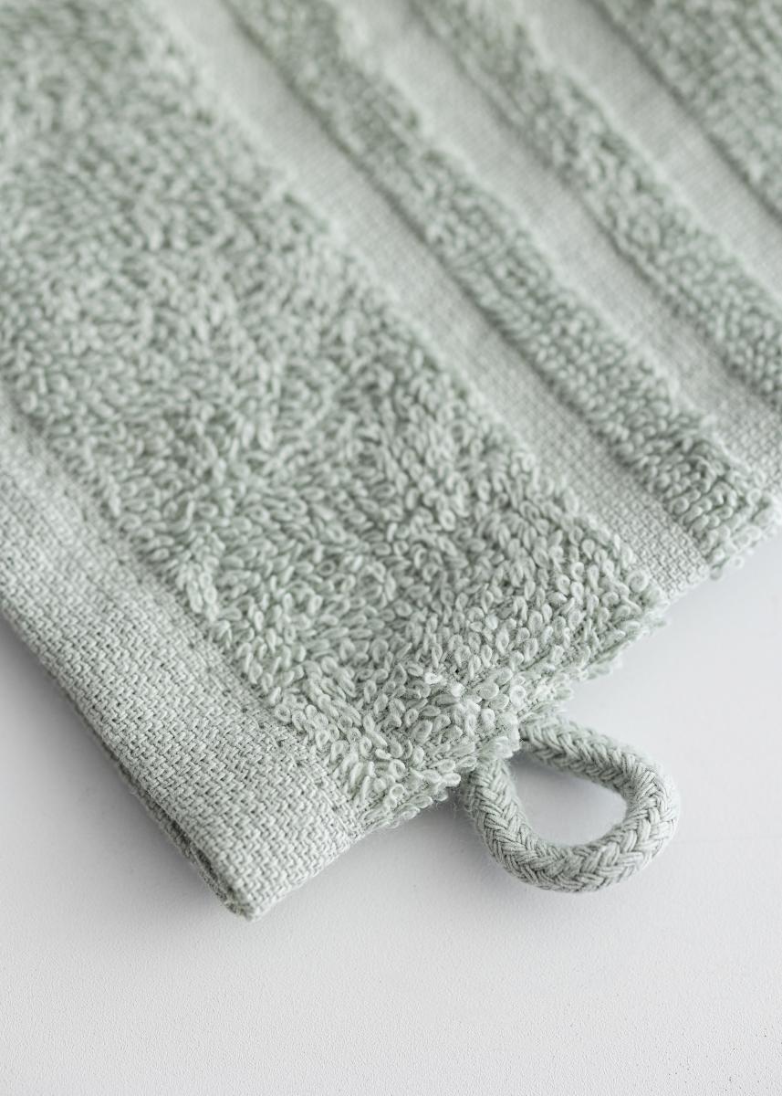 Borganäs of Sweden Washandje Basic Badstof - Groen 15x21 cm