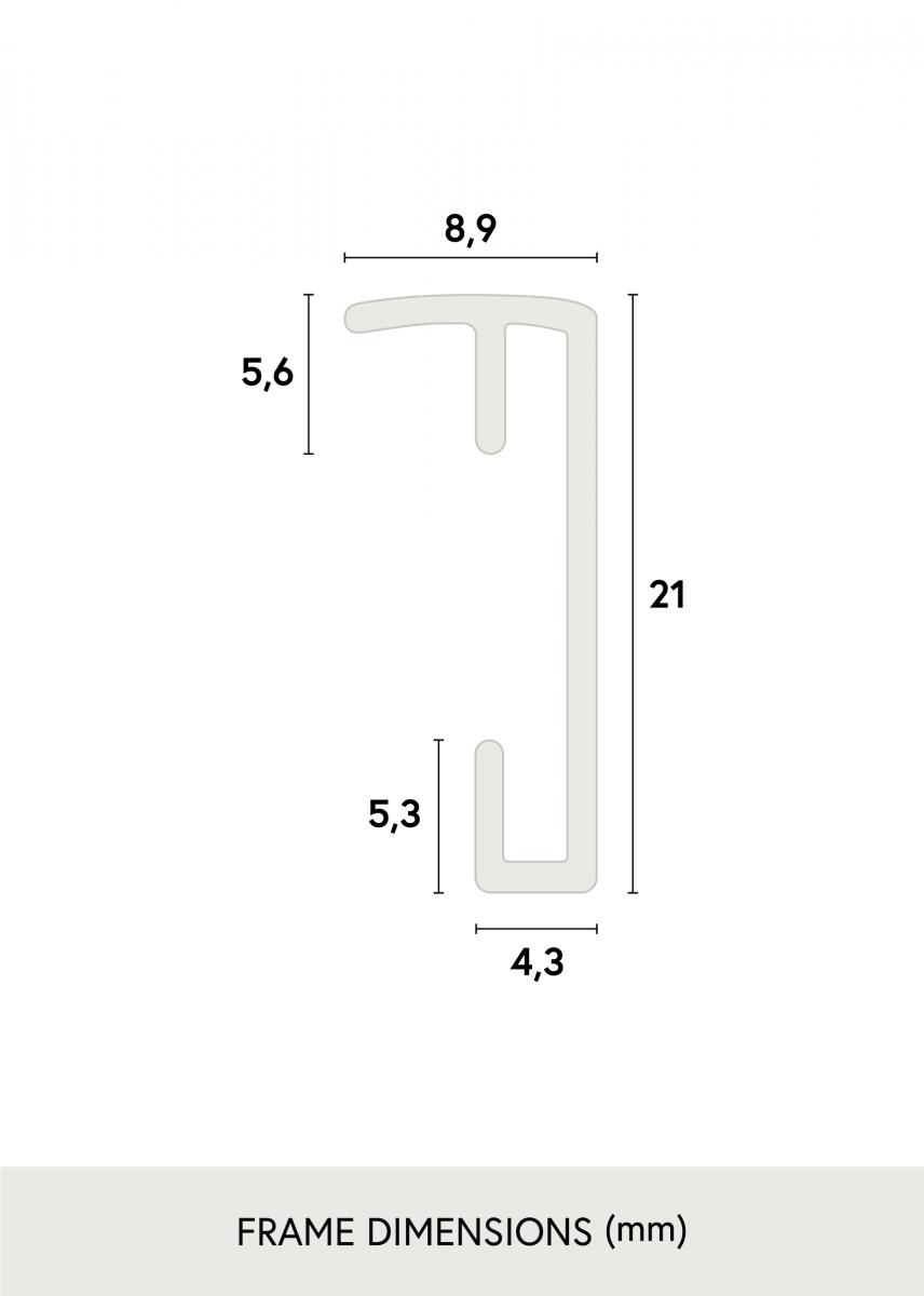 Roggenkamp Cadre en aluminium Profil K 55x70 cm - bronze - verre