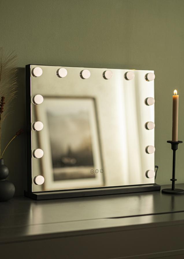 KAILA KAILA Make-up spiegel Base LED 14 Zwart 56x46 cm