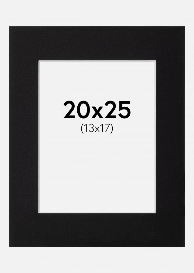 Galleri 1 Passe-partout Zwart (Witte kern) 20x25 cm (13x17)