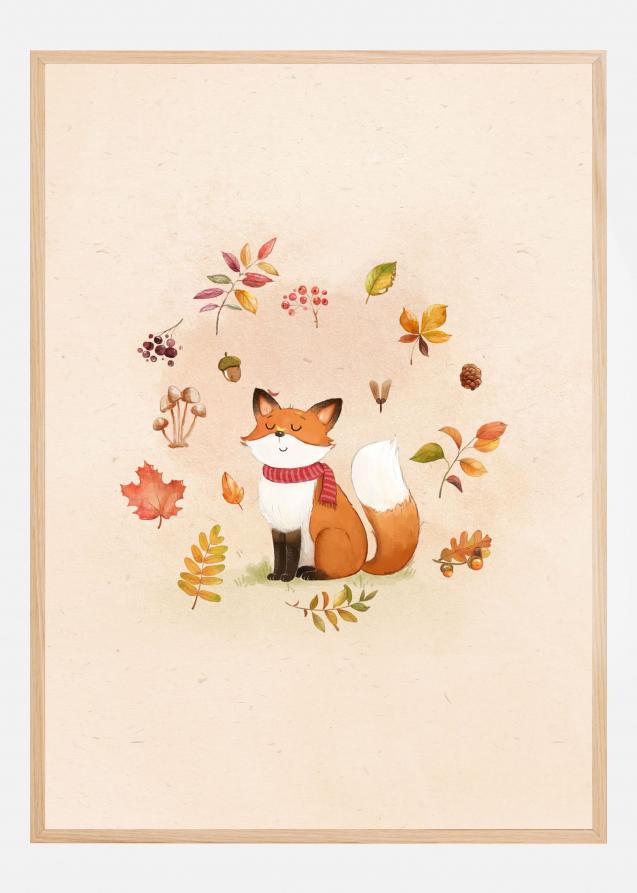 Bildverkstad Fox In Fall Foliage Poster