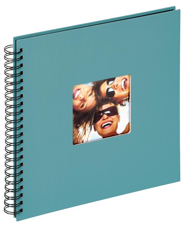 Walther Fun Spiraalalbum Turquoise - 30x30 cm (50 Zwarte zijden / 25 bladen)