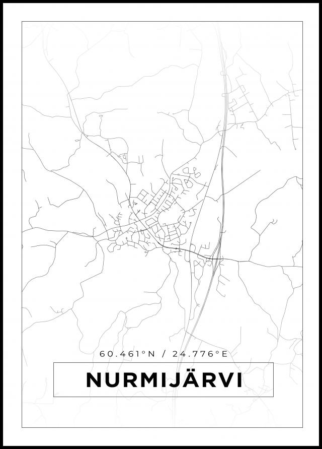 Bildverkstad Map - Nurmijärvi - White Poster