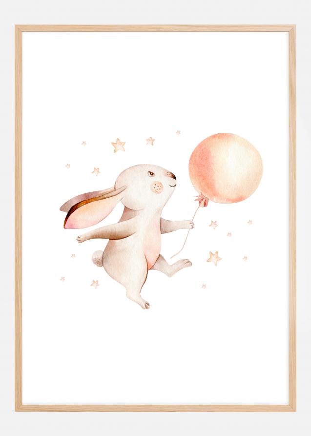 Bildverkstad Rabbit Balloon Poster