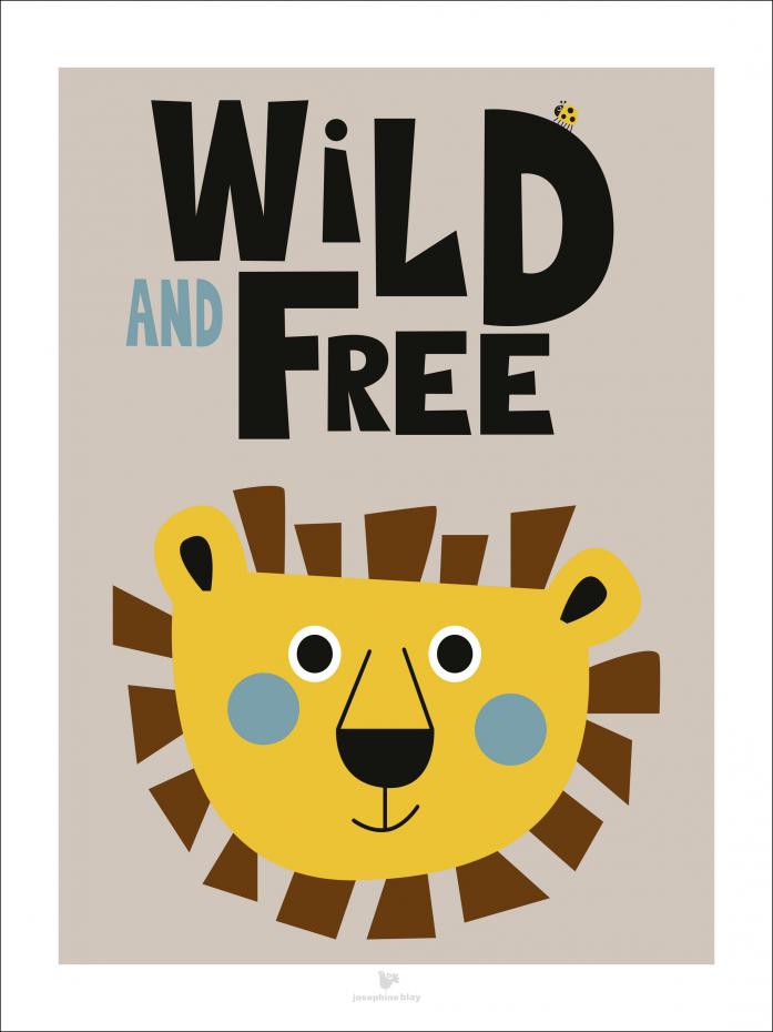 Bildverkstad Wild and Free - Beige Poster