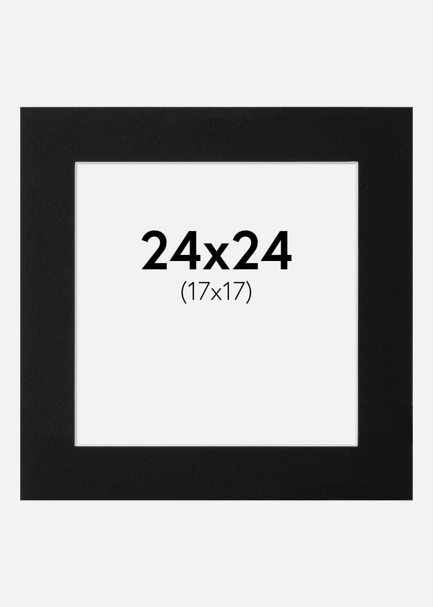 Galleri 1 Passe-partout Zwart (Witte kern) 24x24 cm (17x17)
