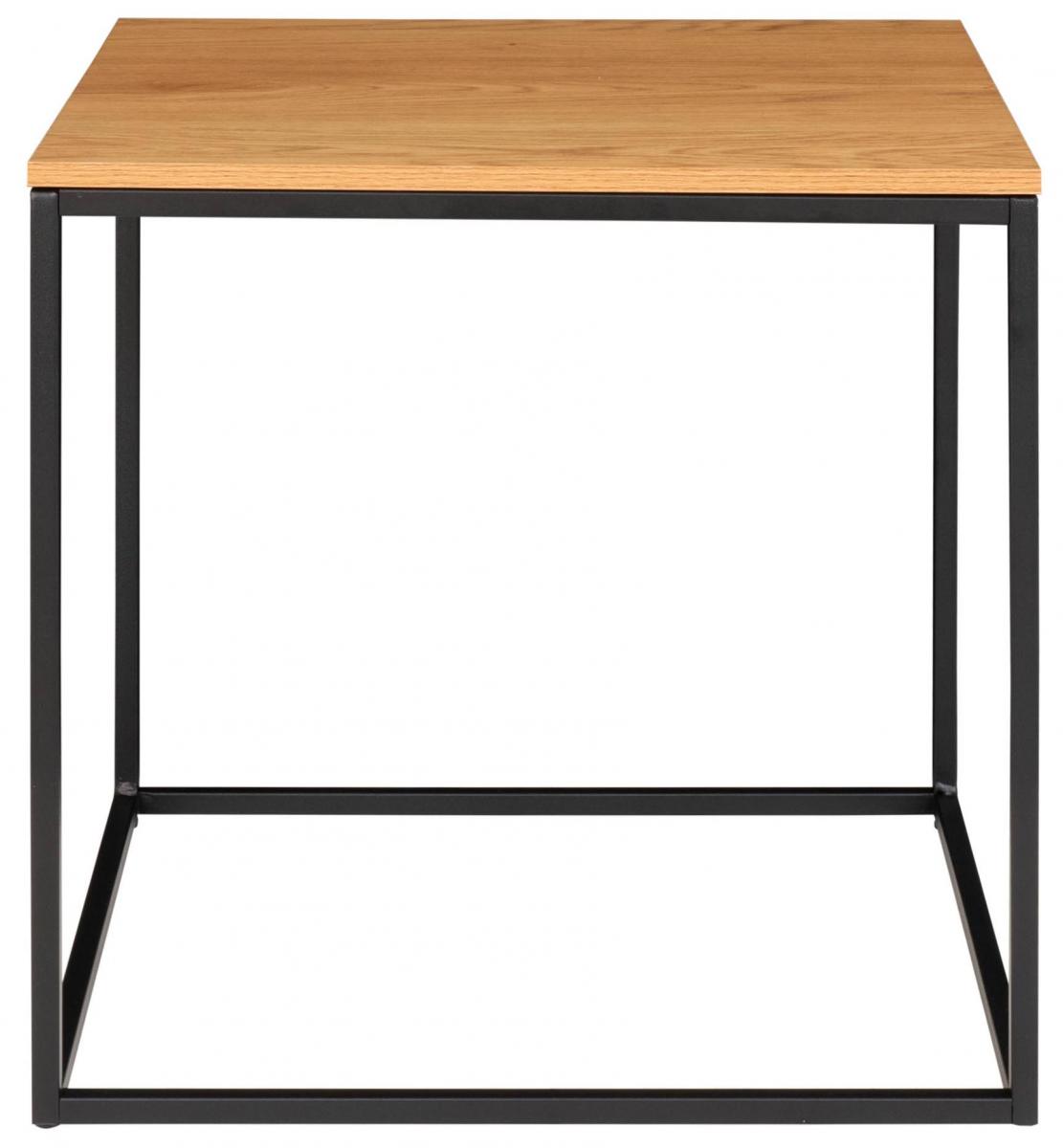 House Nordic Bijzettafel Vita 45x45 cm - Zwart/Eiken