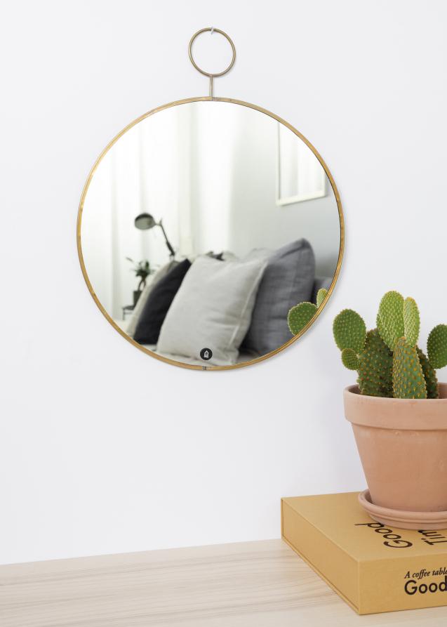 House Doctor Spiegel House Doctor The Loop Messing 32 cm Ø