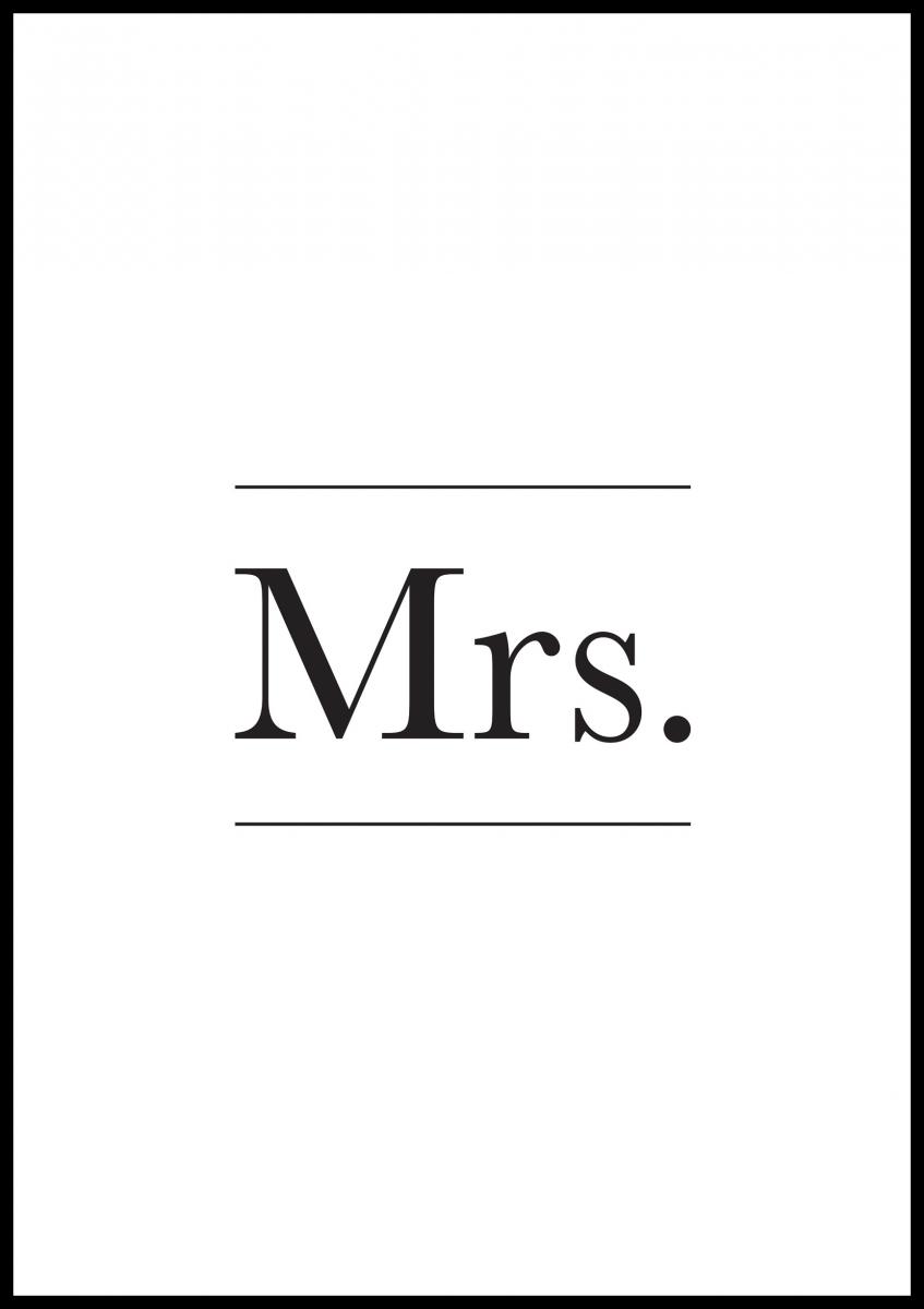 Bildverkstad Mrs Poster