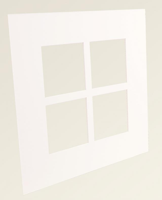 Galleri 1 Passe-partout Wit (Witte kern) Collage 4 Foto's 40x40 cm
