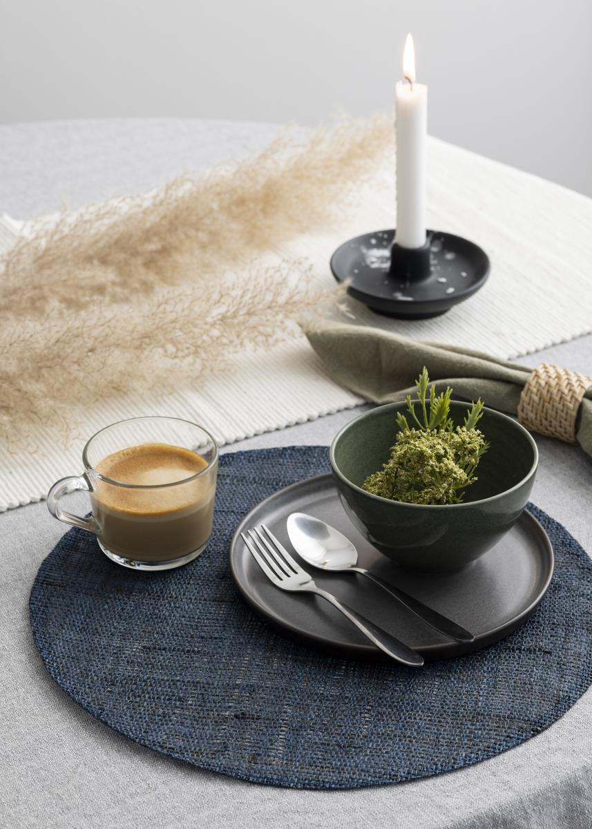 Dixie Placemat Linnena - Blauwzwart 38 cm Ø