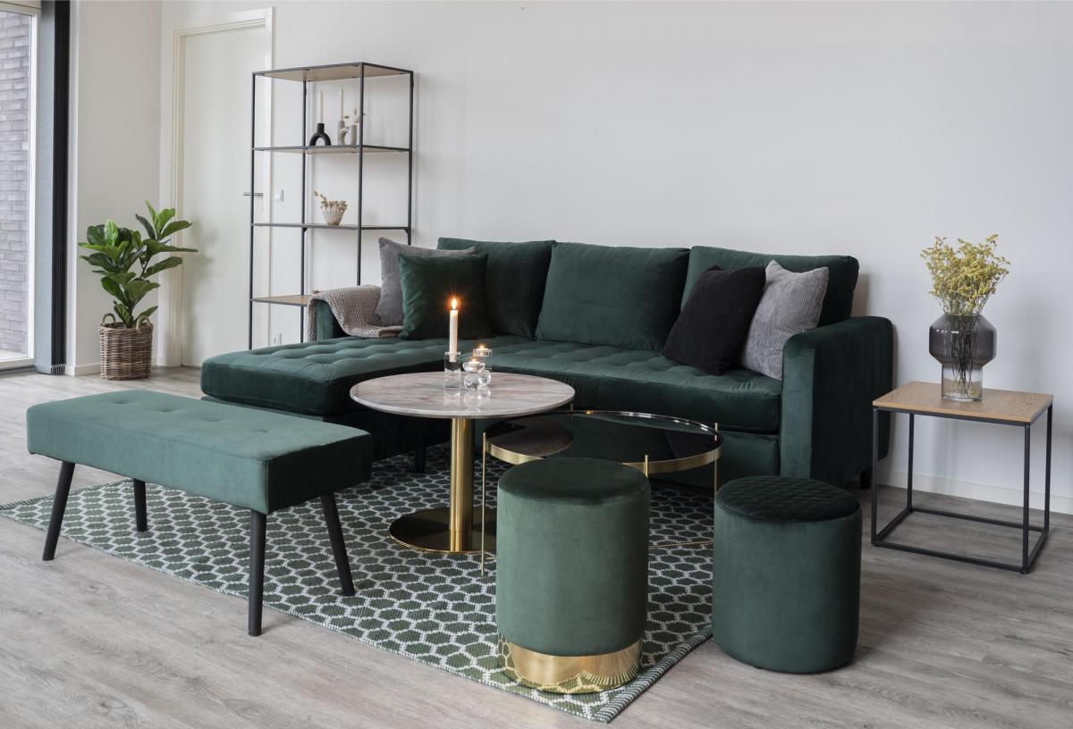 House Nordic Salontafel Bolzano 70x70 cm - Marmer/Messing
