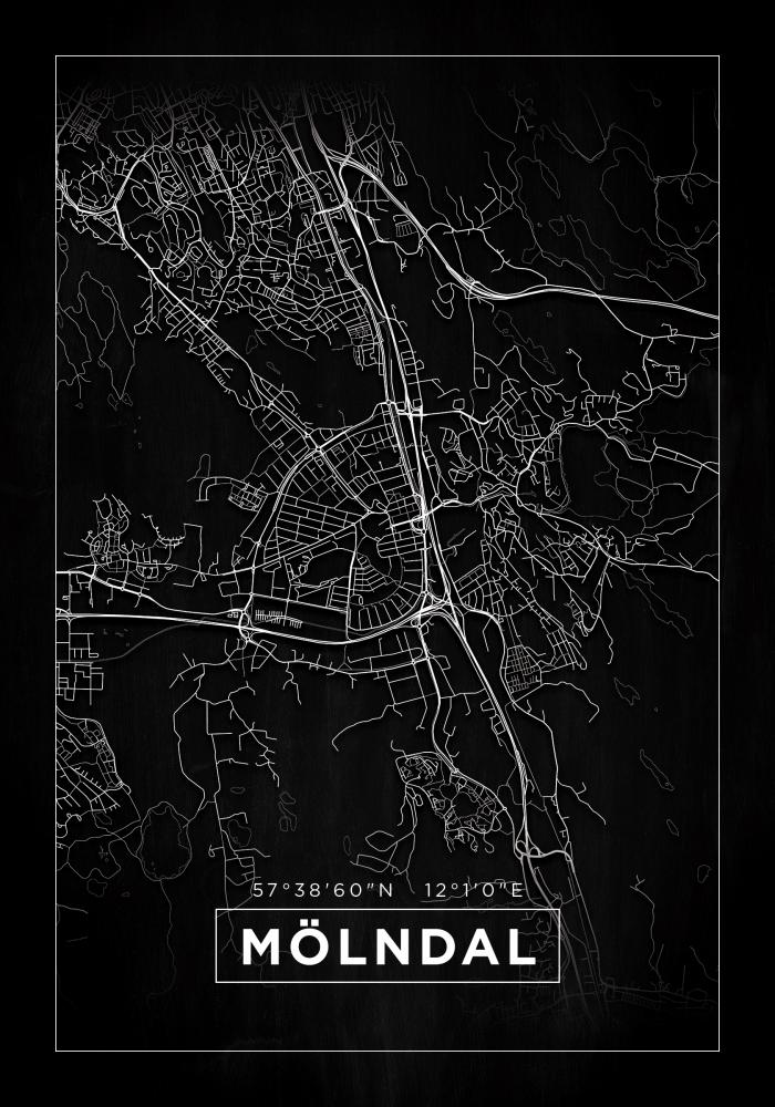 Bildverkstad Map - Mlndal - Black Poster