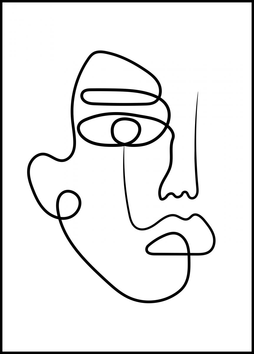 Lagervaror egen produktion Face Line I Poster