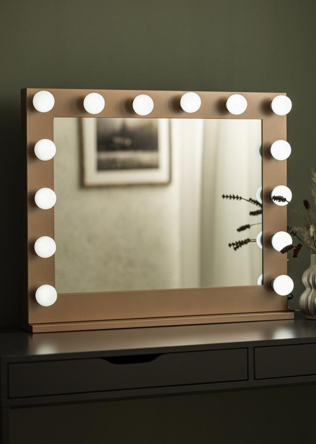 KAILA KAILA Make-up spiegel Hollywood 14 E27 Roségoud 80x65 cm