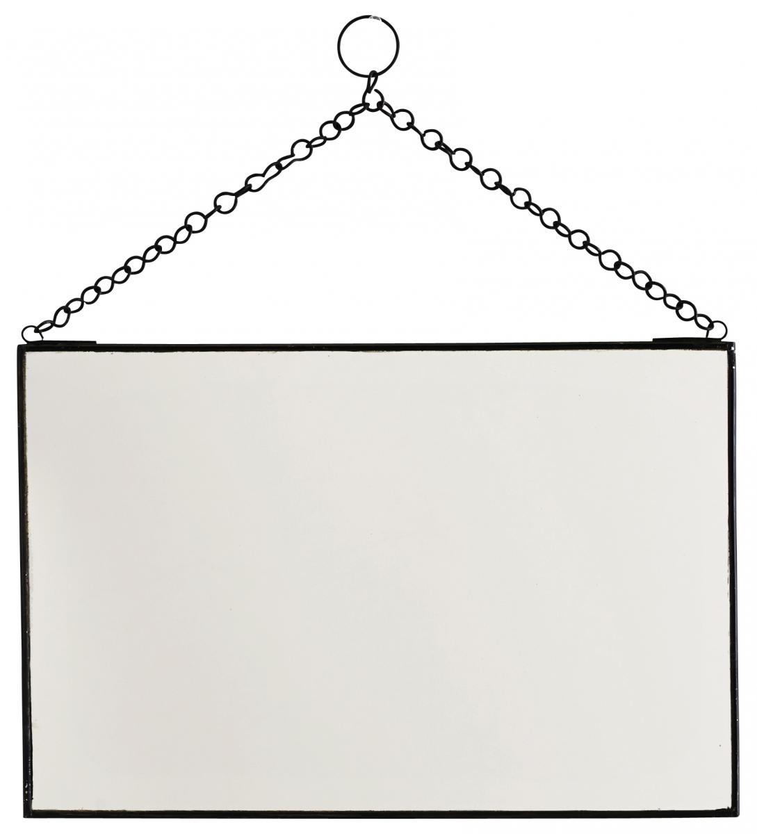 Madam Stoltz Spiegel Brick Zwart 30x20 cm