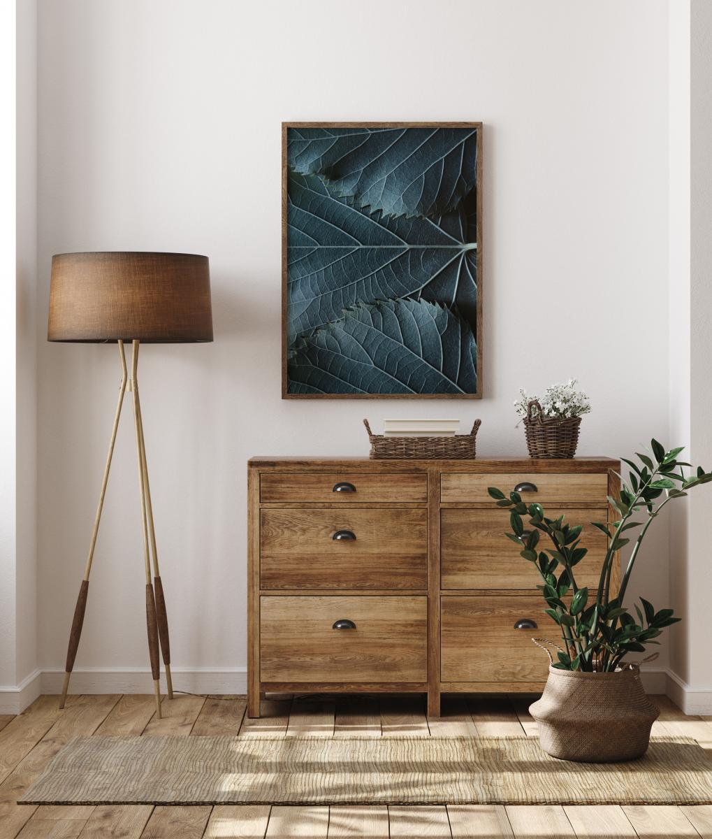 Lagervaror egen produktion Blue Leaves Poster