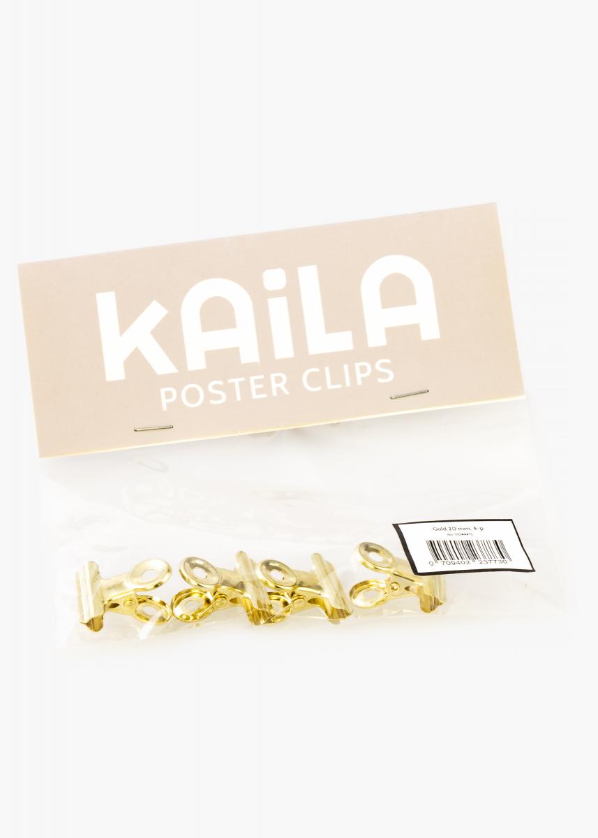 KAILA KAILA Poster Clip Gold 20 mm - 4-p