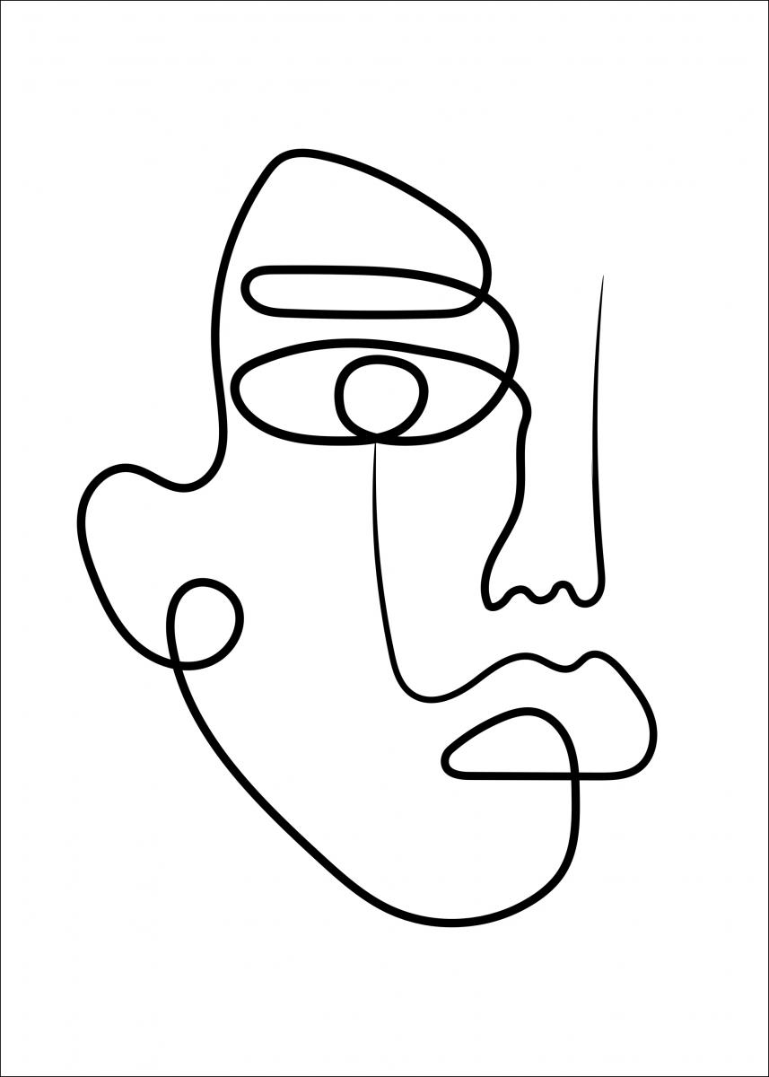 Lagervaror egen produktion Face Line I Poster